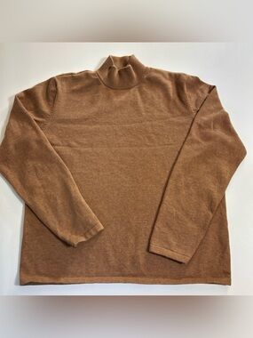 Orvis Sweater Womens Medium Brown Cashmere Blend Quiet Luxury Minimalist Preppy